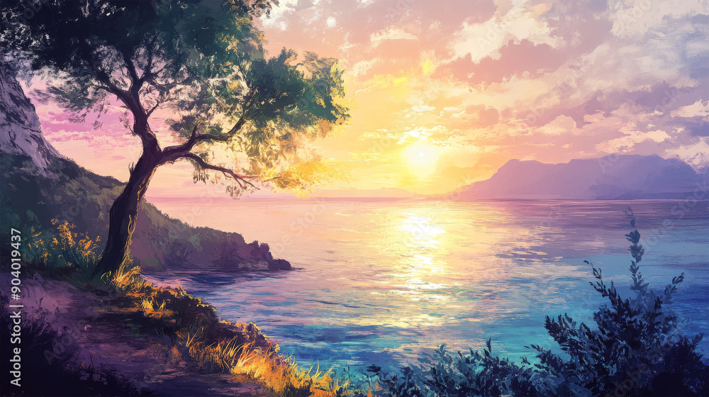 landscape beautiful nature on background landscape beautiful nature on background