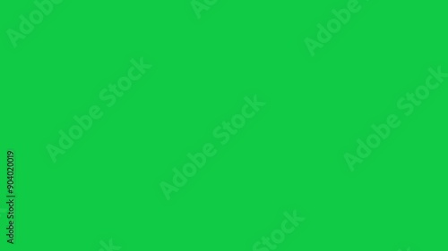 Jumping Gold: Cartoon Coins Drop on ground, Green Screen

