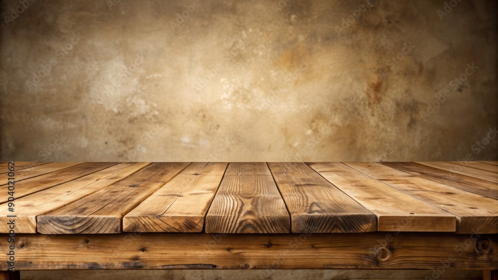 Rustic wooden table with a worn plank board texture surface, featured in front, surrounded by neutral background, evoking a sense of natural, earthy simplicity. Rustic wooden table with a worn plank board texture surface, featured in front, surrounded by neutral background, evoking a sense of natural, earthy simplicity.