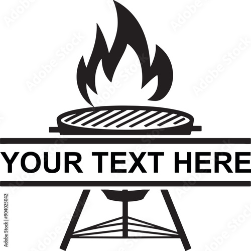 Barbeque Monogram Vector