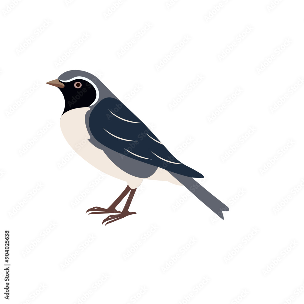 Obraz premium Bird minimalist vector illustration ,simple transparent graphic element .Isolated on white background