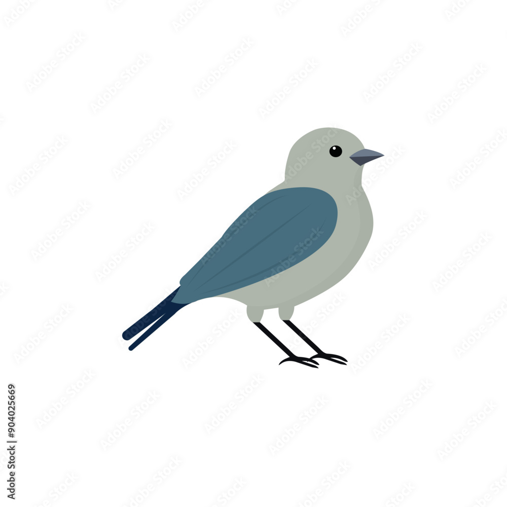 Obraz premium Bird minimalist vector illustration ,simple transparent graphic element .Isolated on white background