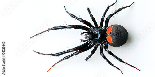 A close-up of a venomous spider