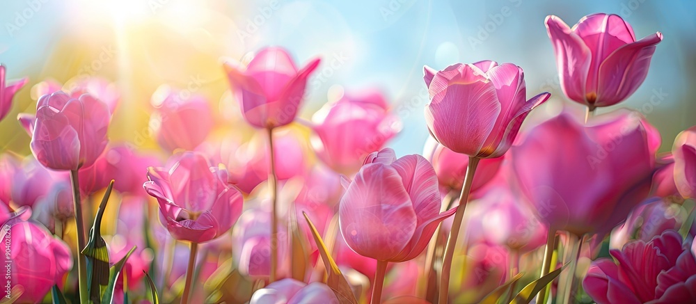 Obraz premium Vibrant spring blooms with a lot of copy space image potential