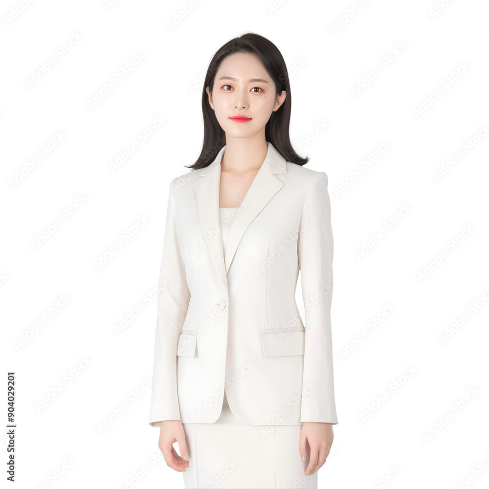 Professional Portrait of a Businesswoman in a White Suit Professional Portrait of a Businesswoman in a White Suit