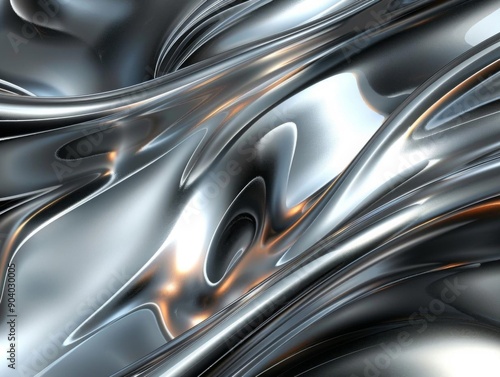 Wallpaper Mural Abstract metallic background with flowing, liquid-like texture. Torontodigital.ca
