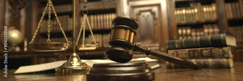 Judicial Symbols The Gavel represents authority, Scales of Justice symbolize fairness and balance, and the Law Library serves as a knowledge repository for legal professionals and scholars alike