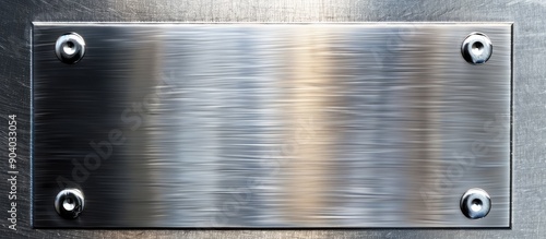 Background featuring a stainless steel plate with copy space image