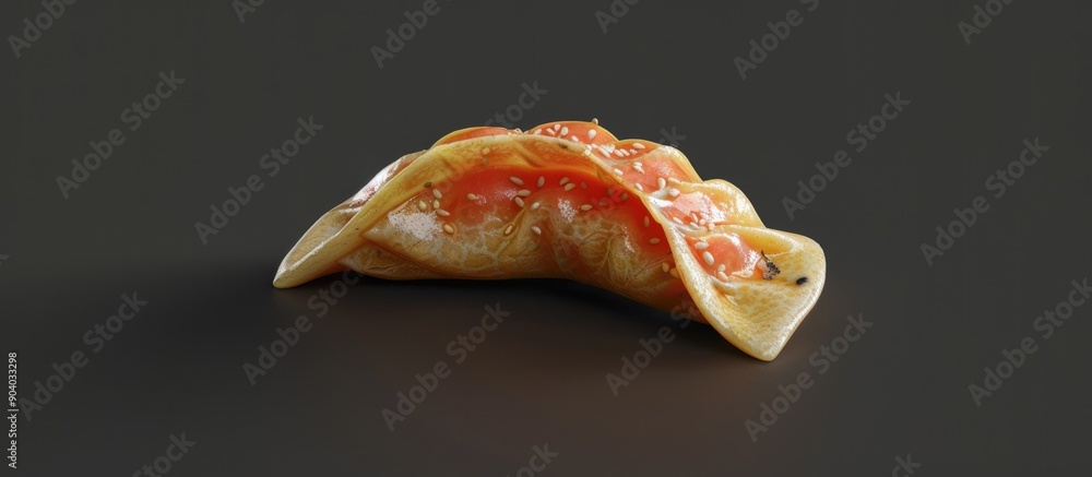A Filipino inspired Japanese dumpling made with ground pork crab stick and seaweed perfect for an Asian cuisine themed copy space image A Filipino inspired Japanese dumpling made with ground pork crab stick and seaweed perfect for an Asian cuisine themed copy space image