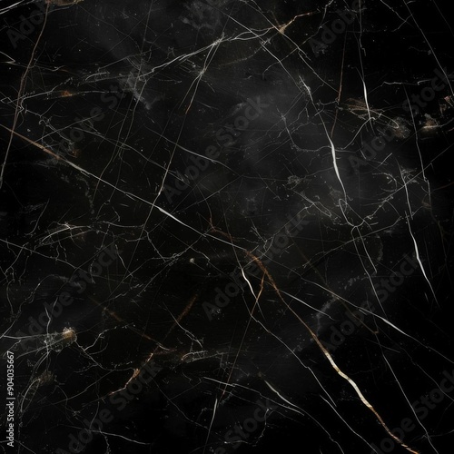 Black marble texture with white and gold veins