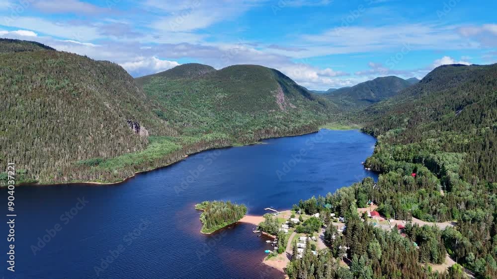 Ha Ha Lake from above, Quebec, Canada Ha Ha Lake from above, Quebec, Canada