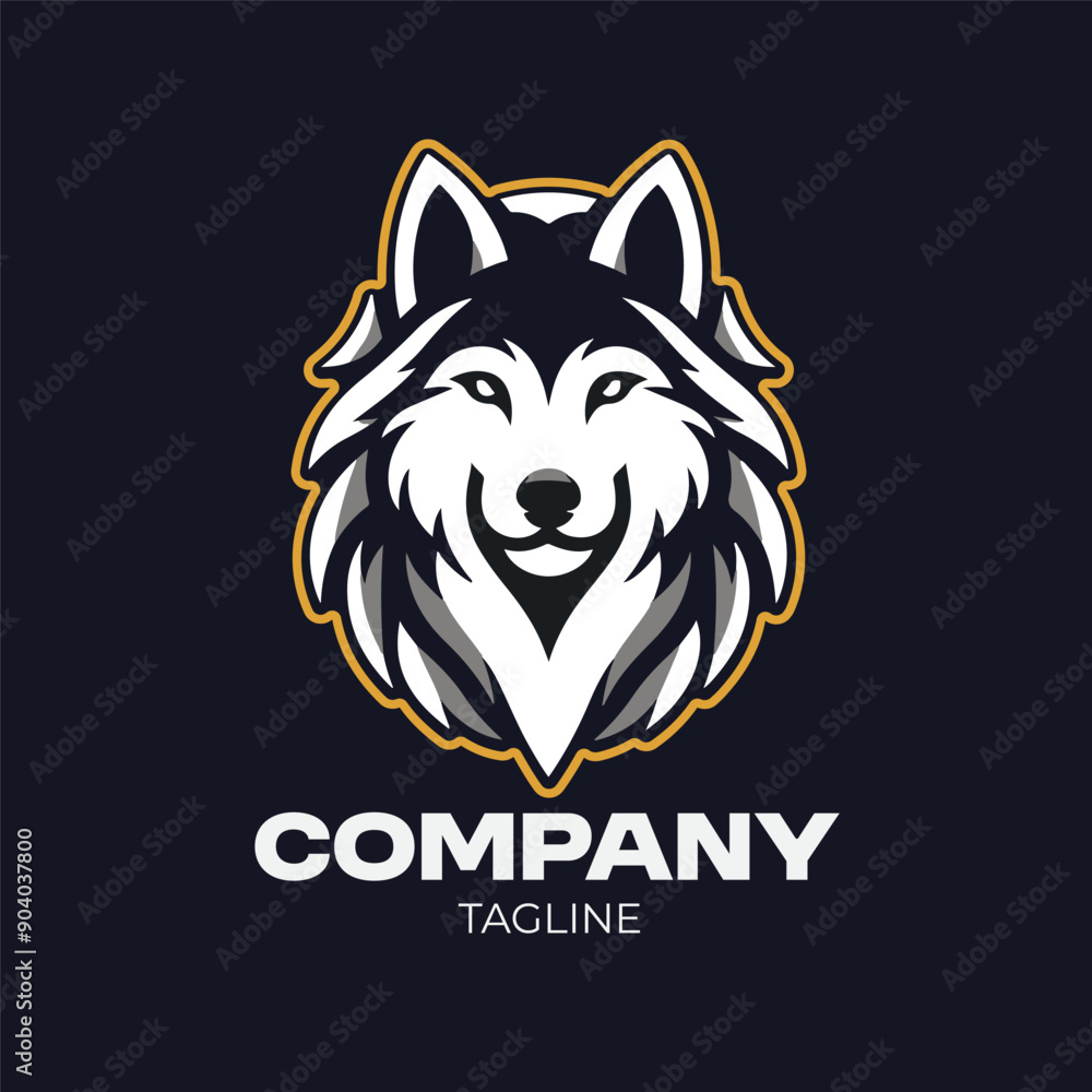 Minimalism Wolf Logo Design Template Minimalism Wolf Logo Design Template