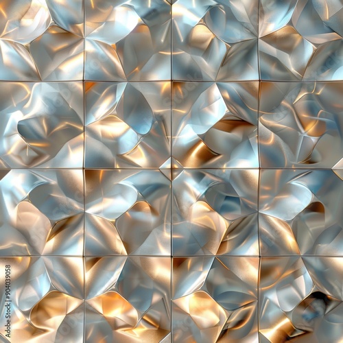 A stunning abstract texture of intertwined silver and gold patterns, perfect for backgrounds or artistic designs.