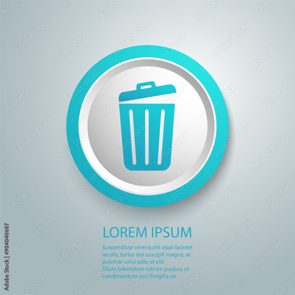 Trash icon trendy flat design. Vector Trash icon trendy flat design. Vector