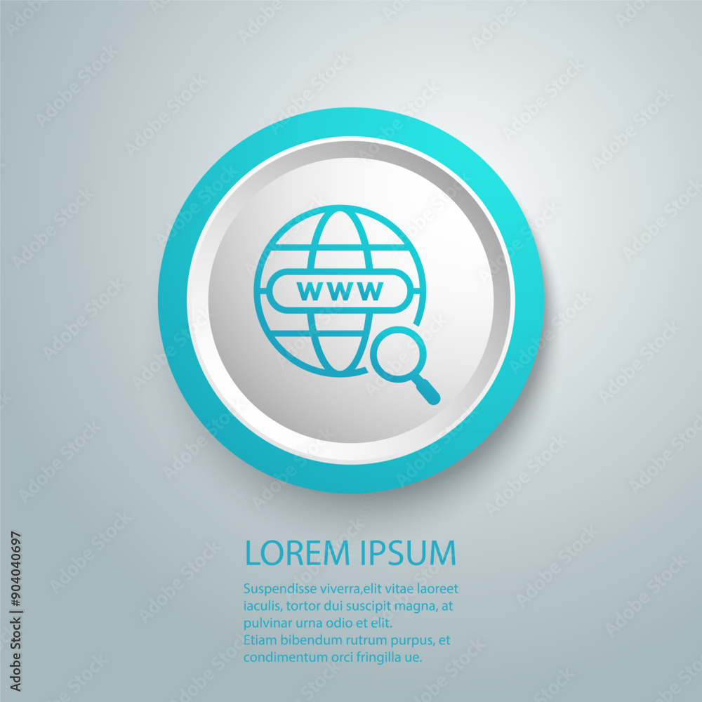 Web icon vector. Flat icon Web internet and globe symbol illustration Web icon vector. Flat icon Web internet and globe symbol illustration