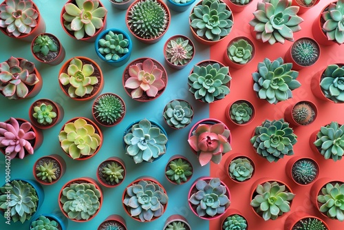 Close-up image of a succulent plant, showcasing its detailed, fleshy leaves. Perfect for themes of nature, minimalism, and indoor gardening photo