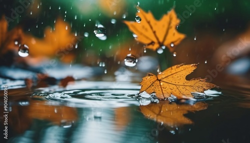 leaves in water