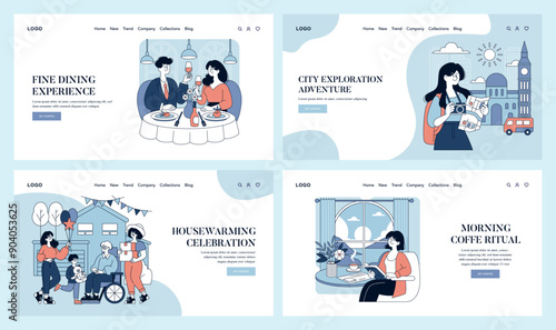 Special Moments. Flat Vector Illustration