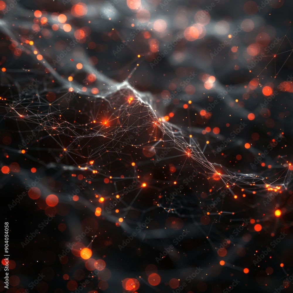 Abstract digital background with glowing particles and interconnected lines, perfect for technology and innovation themes. Abstract digital background with glowing particles and interconnected lines, perfect for technology and innovation themes.