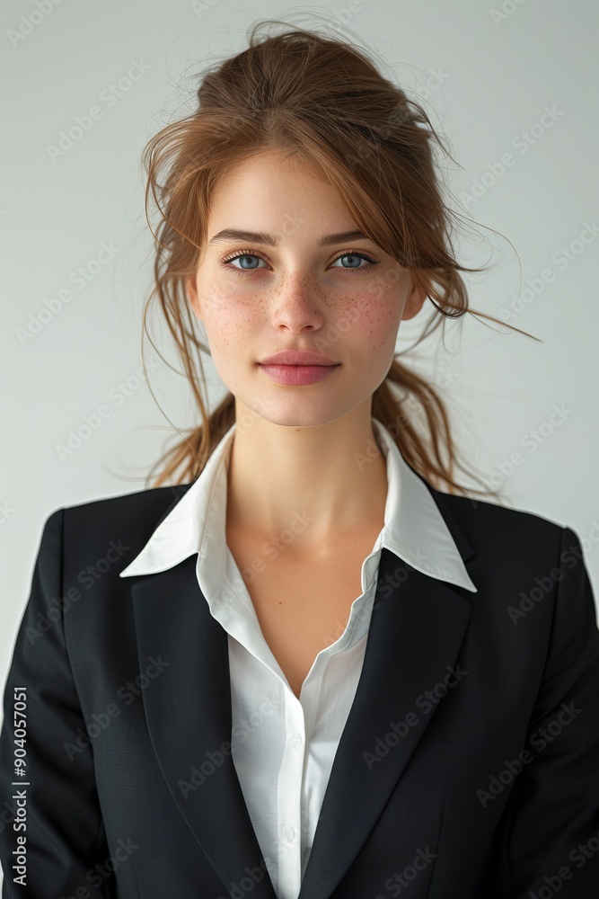A businesswoman wearing formal suit isolated created with Generative AI A businesswoman wearing formal suit isolated created with Generative AI