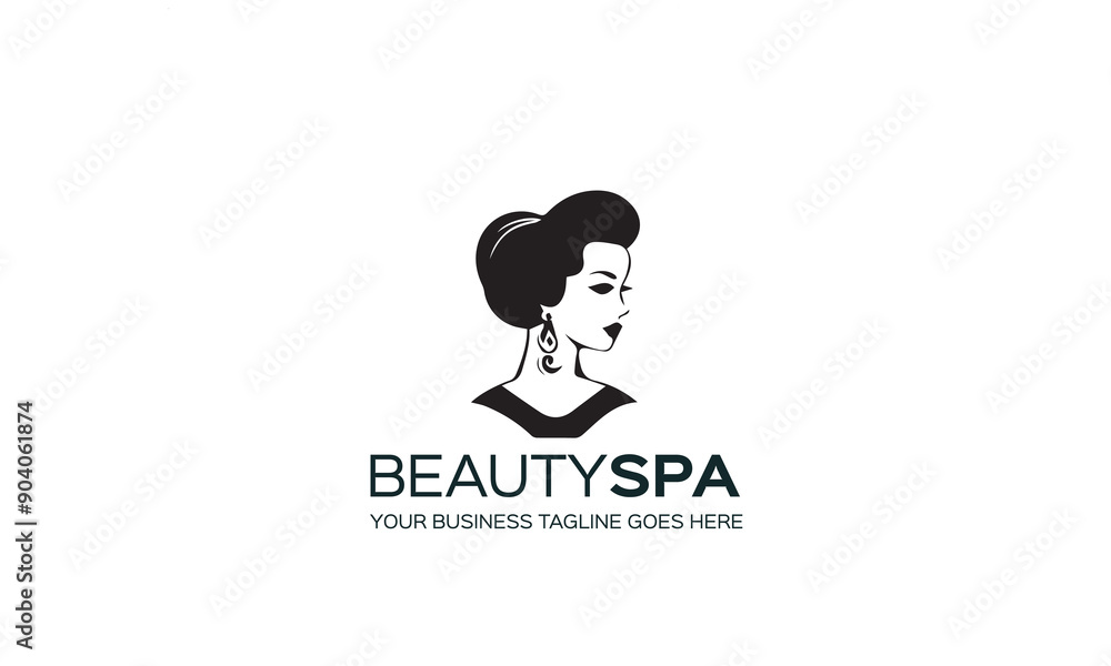 elegant logos for beauty, fashion and hairstyle related business on white background elegant logos for beauty, fashion and hairstyle related business on white background