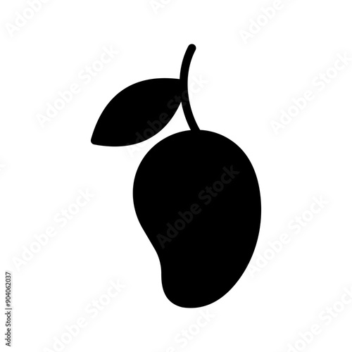 Mango icon, logo vector, flat design color editable