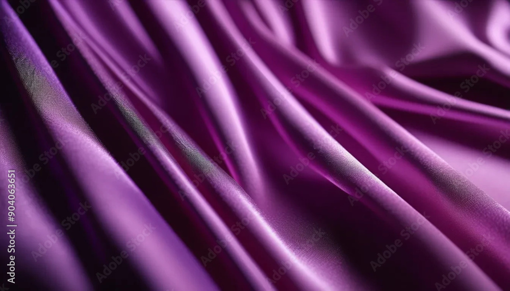 Purple draped satin as a background. Close up. Purple draped satin as a background. Close up.