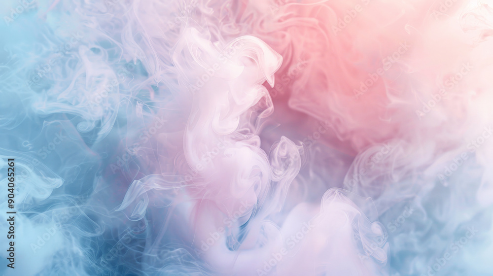 A tranquil background showcasing light pink and sky blue smoke gently intertwined with soft steam, providing a peaceful and soothing scene. A tranquil background showcasing light pink and sky blue smoke gently intertwined with soft steam, providing a peaceful and soothing scene.