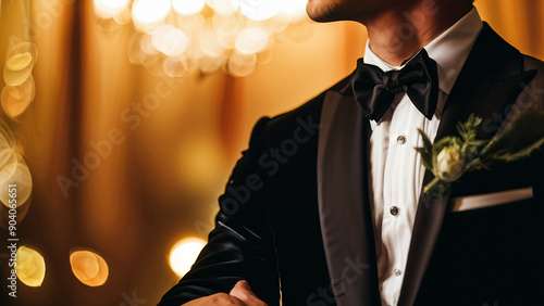The groom at the wedding