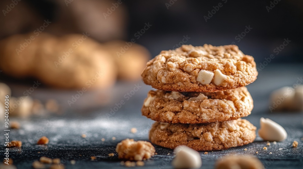 crumble crumbl cookies, food photography, copy and text space, 16:9 crumble crumbl cookies, food photography, copy and text space, 16:9