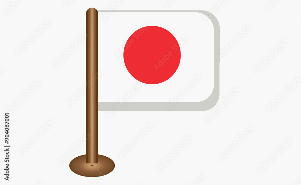 Flag Japan. in the 3d vector image Flag Japan. in the 3d vector image