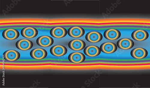 Vector concept of artery and blood flow, layers of the artery, illustration on an abstract background
