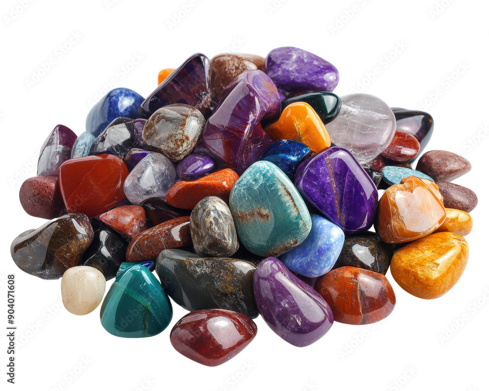 A pile of colorful stones and rocks A pile of colorful stones and rocks