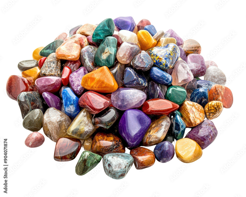 A pile of colorful stones and rocks A pile of colorful stones and rocks