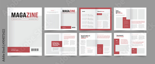 Business Magazine Layout Template Fashion Magazine Design Travel Magazine