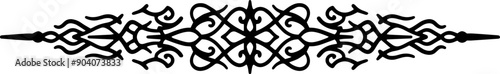 Abstract ornamental vintage border. Decorative flourish paragraph separator, text divider