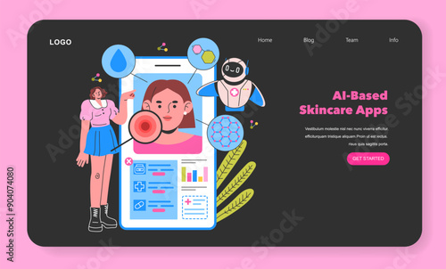 Scincare Innovation. Flat Vector Illustration