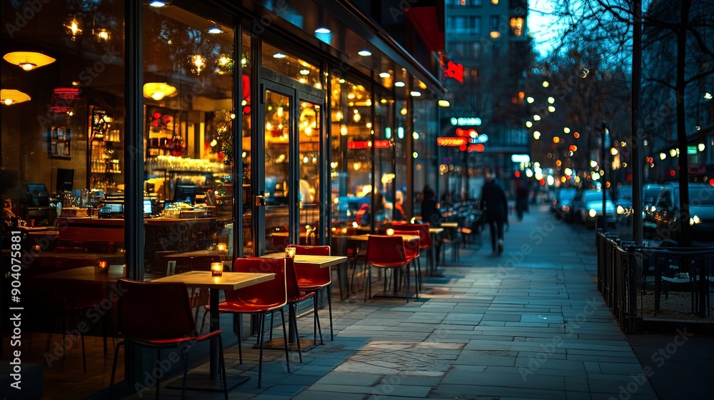 Elegant Outdoor Dining Experience at Evening Elegant Outdoor Dining Experience at Evening