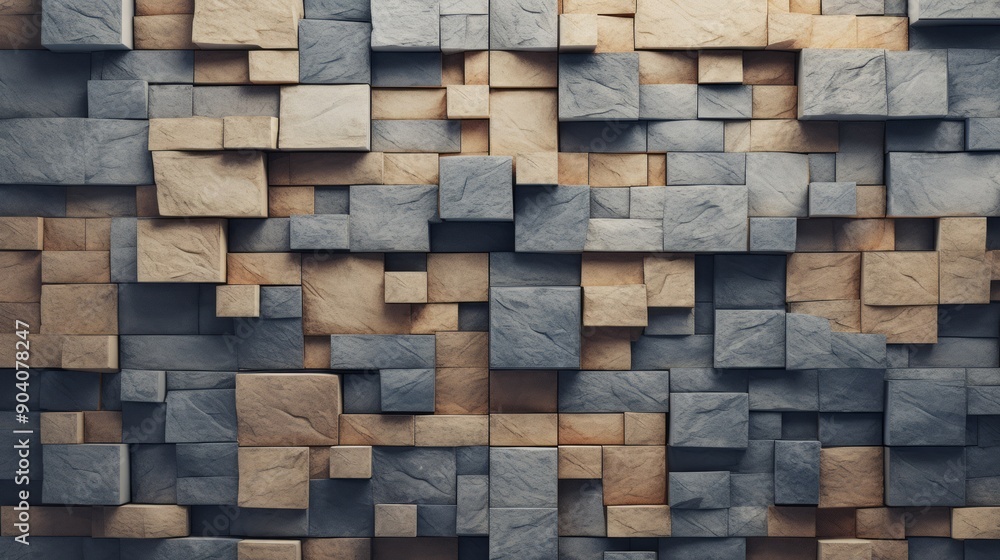 Decorative old stone wall texture close up. Neural network ai generated art Decorative old stone wall texture close up. Neural network ai generated art