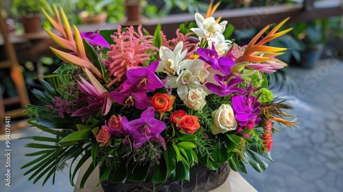 Wallpaper Mural A beautifully arranged bouquet of Khun Nai's flowers, perfect for any special occasion. Torontodigital.ca