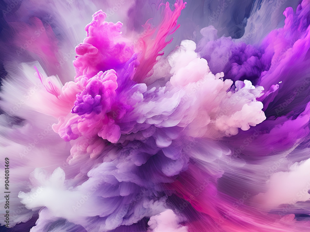 Obraz premium Abstract Purple Pink Smoke Explosion.