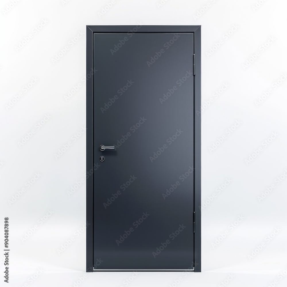 Medium shot of old Door, isolated on a white background, bright and vivid tonality Medium shot of old Door, isolated on a white background, bright and vivid tonality
