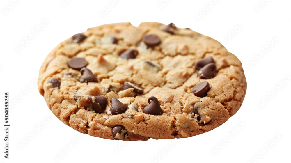 Chocolate chip cookie on transparent background Chocolate chip cookie on transparent background