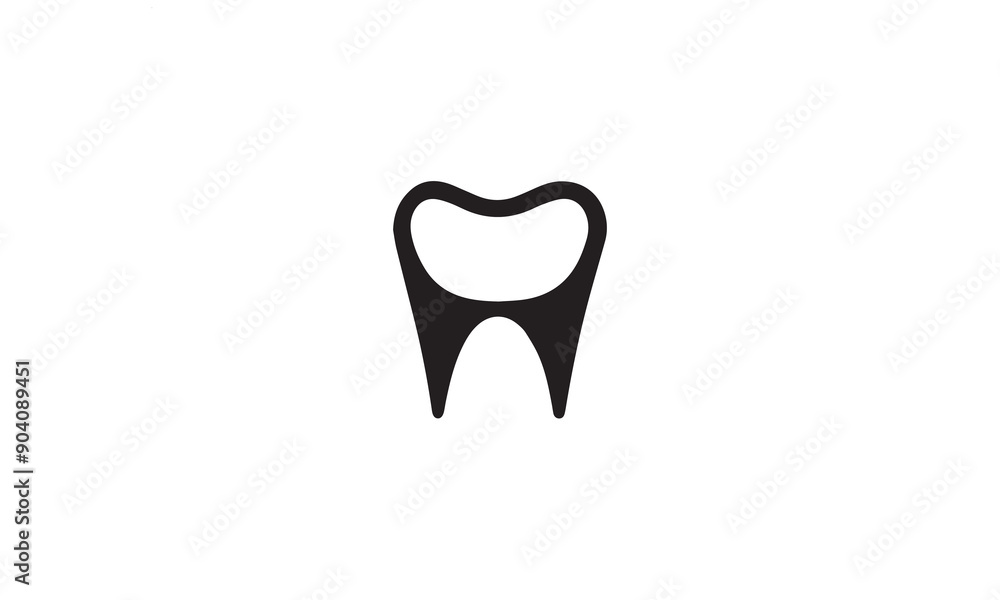 Tooth smile icon on white background Tooth smile icon on white background