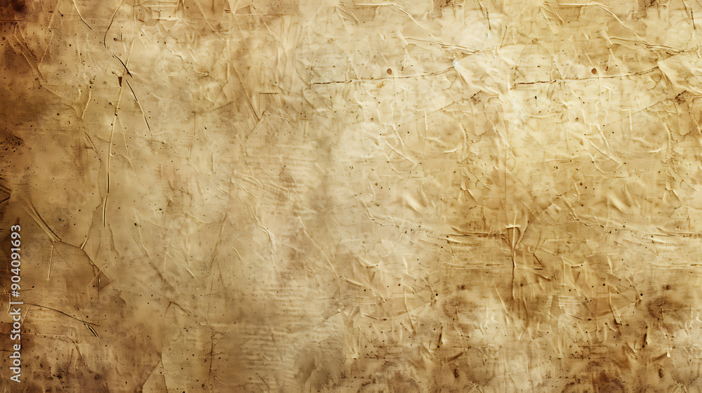 Fototapeta premium Brown grunge texture sepia parchment background. Old paper vintage scrapbook watercolor page. AI generated
