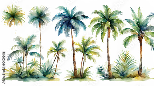 Beach House Decor  Colorful Palm Tree Painting