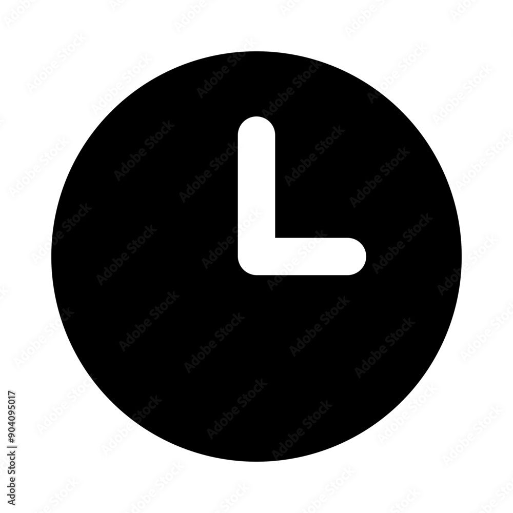 Flat design wall clock vector icon. Flat design wall clock vector icon.