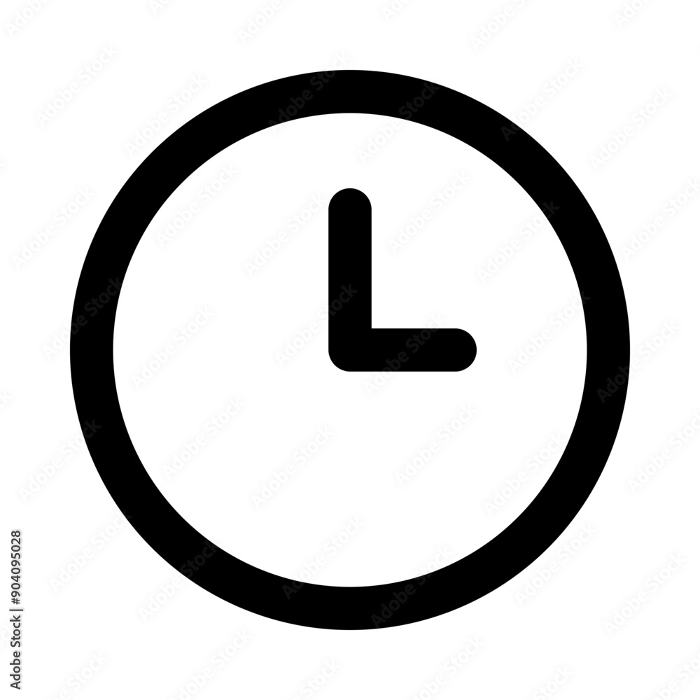 Flat design wall clock vector icon. Flat design wall clock vector icon.