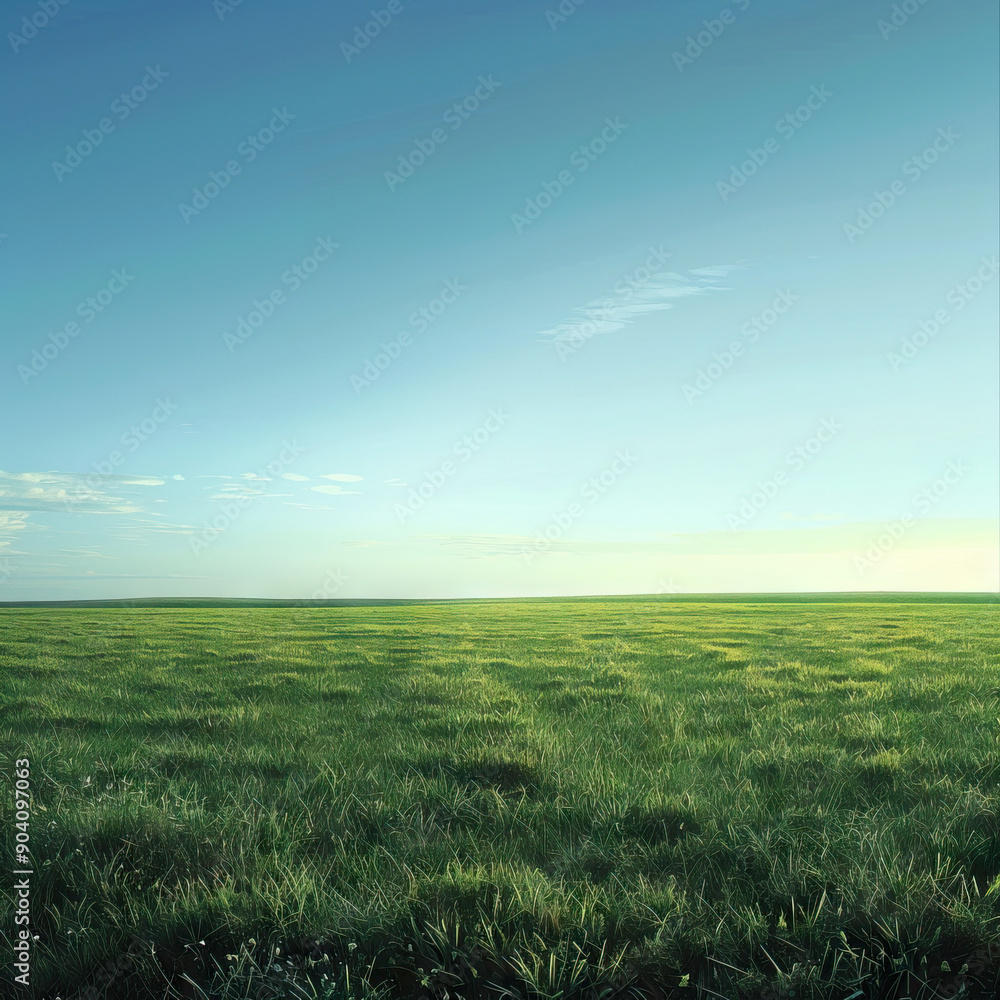 Fototapeta premium A lush meadow, unspoiled by development or industry, its beauty lying in its simplicity and purity