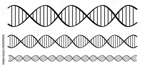 DNA, break or broken. DNA string, double helix spiral line. RNA gene chromosome elements, medic atom cell. Medical concept of biochemistry with dna molecule. Analysis test tools. Search data.